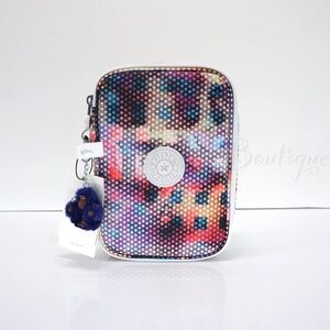 Kipling 100 Pens Case Pencil Accessory Box Polyester AC7252 Radiant Zoom Multi